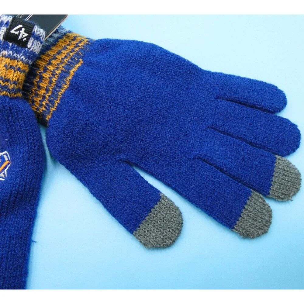 '47 Brand New‎ York Knicks Winter Gloves Womens Blue Knit NBA Glove Basketball